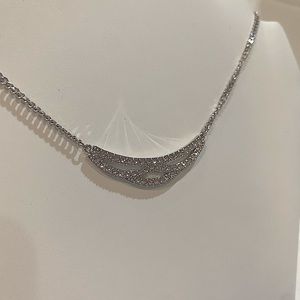 Touchstone Crystal Pave Arch Necklace, original box with sleeve